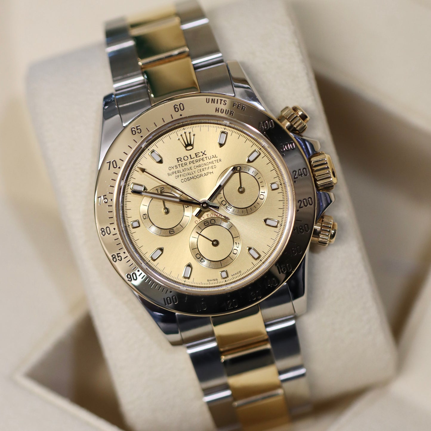 2008 Rolex Daytona - 40MM - 116523 - Champagne - Box & Papers