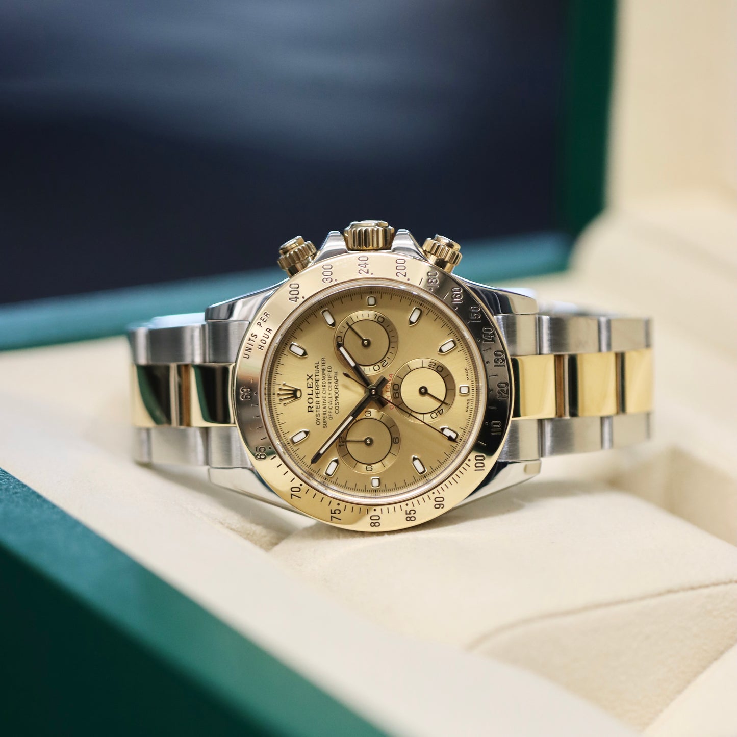 2008 Rolex Daytona - 40MM - 116523 - Champagne - Box & Papers