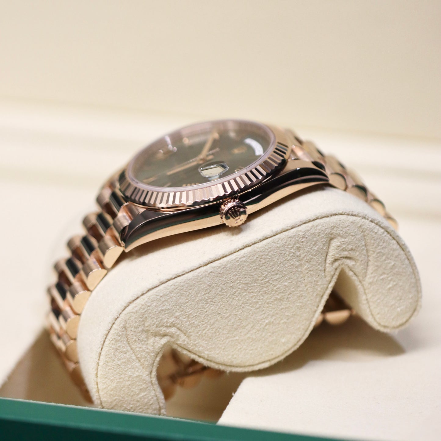 2025 Rolex Day-Date 40MM - Olive - Rose Gold - 228235