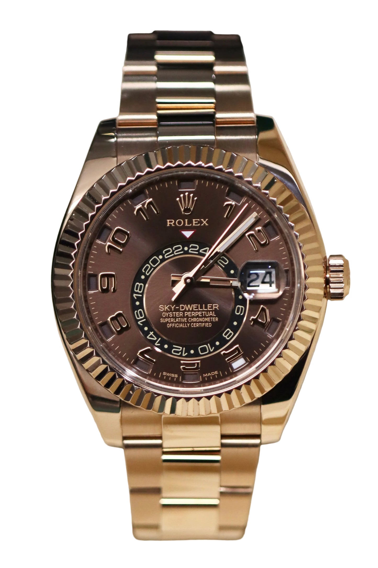 2018 Rolex Sky-Dweller - Chocolate - Everose Gold - 326935 - Full Set
