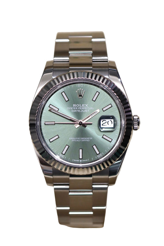 Rolex Datejust 41MM - Mint Green - B&P - Full Set - 126334
