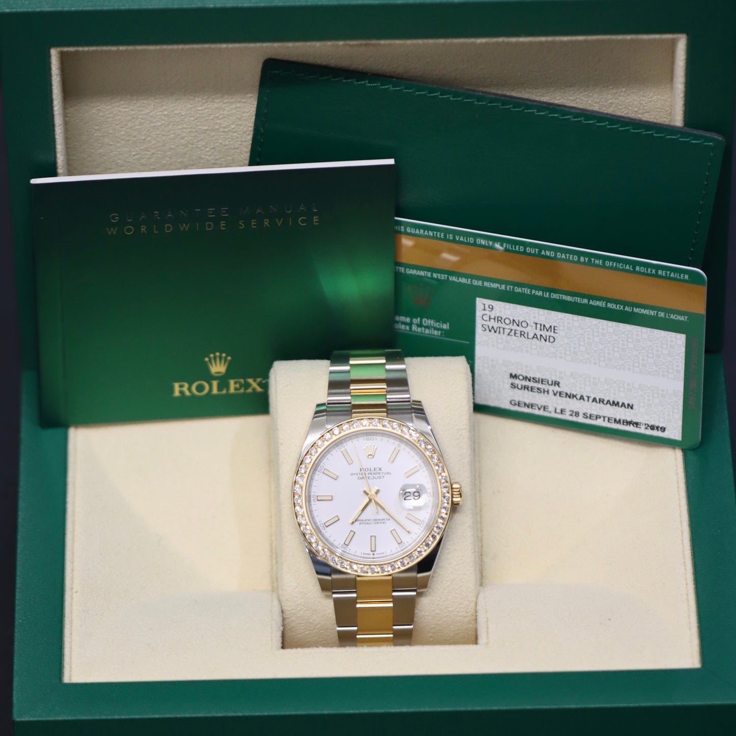 Rolex Datejust 41MM - F VS Diamonds Bezel - Box & Papers