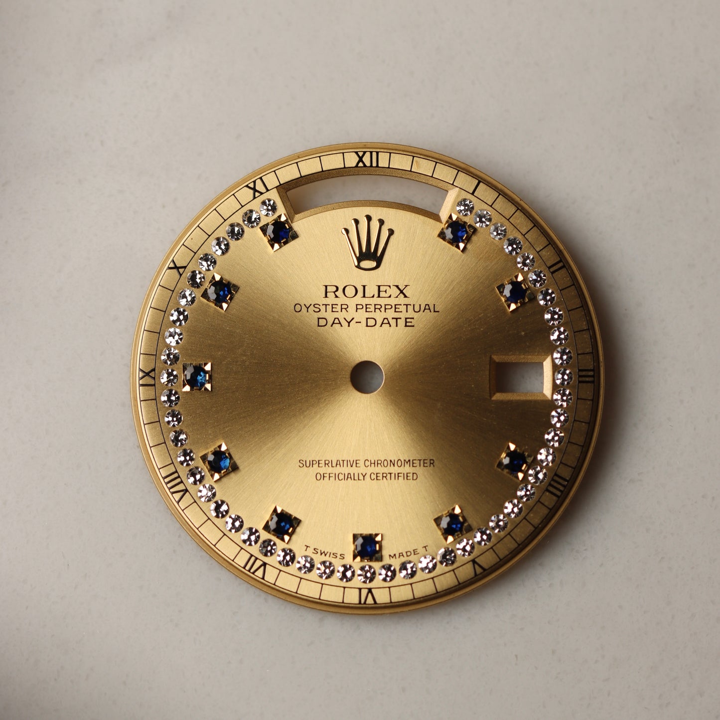 Rolex Day-Date 36MM - Rare Blue Sapphire & Diamond String Dial - 18238