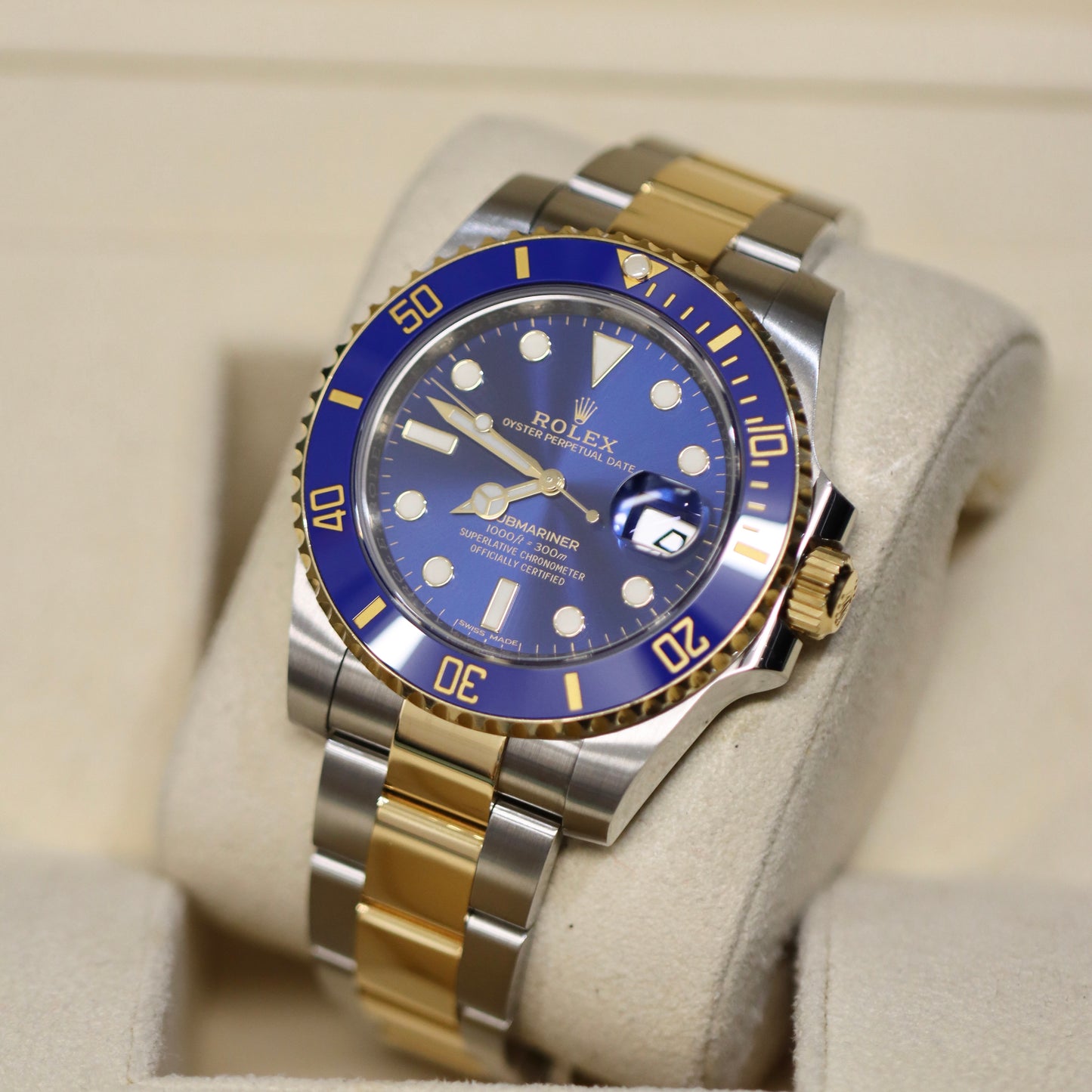 2016 Rolex Submariner 'Bluesy' 116613LB - Box and Papers