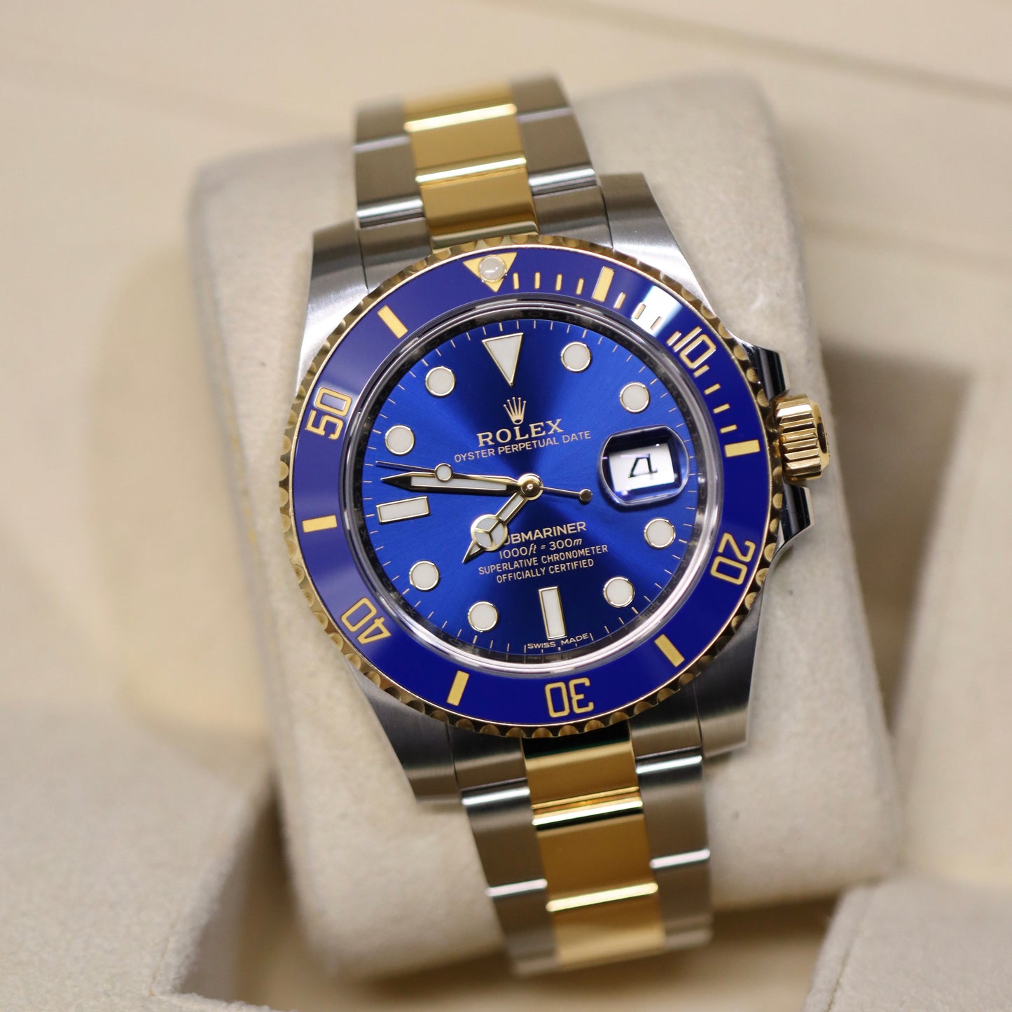 2016 Rolex Submariner 'Bluesy' 116613LB - Box and Papers