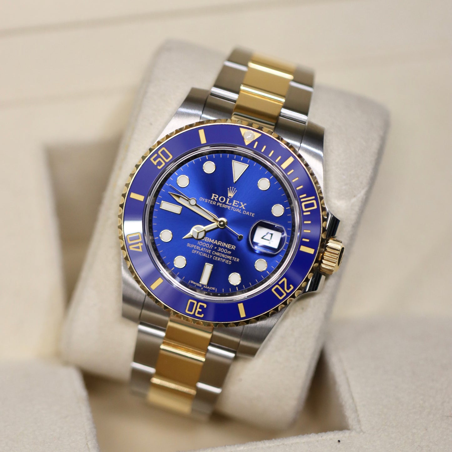 2016 Rolex Submariner 'Bluesy' 116613LB - Box and Papers