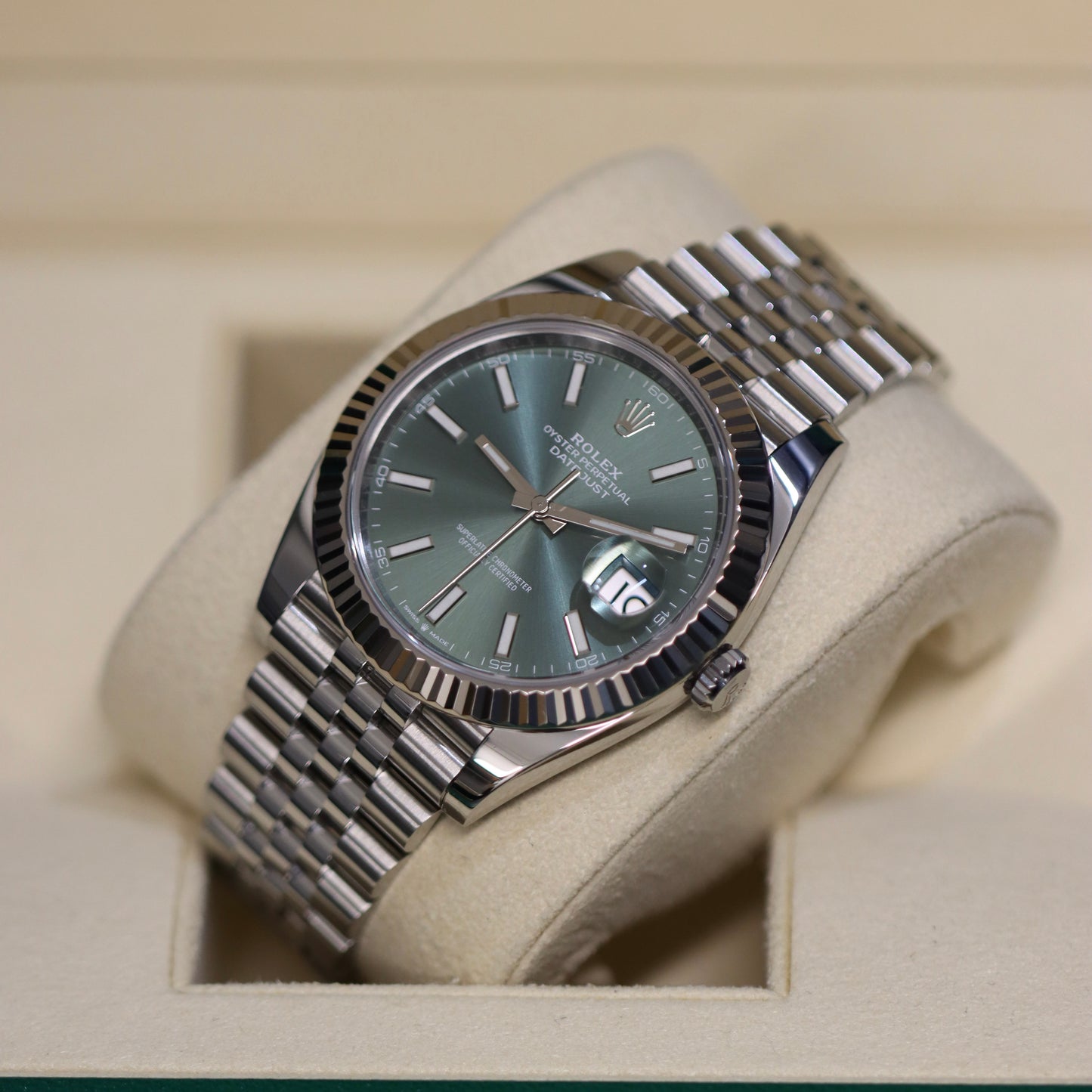 Rolex Datejust 41MM - Mint Green - B&P - Full Set - 126334