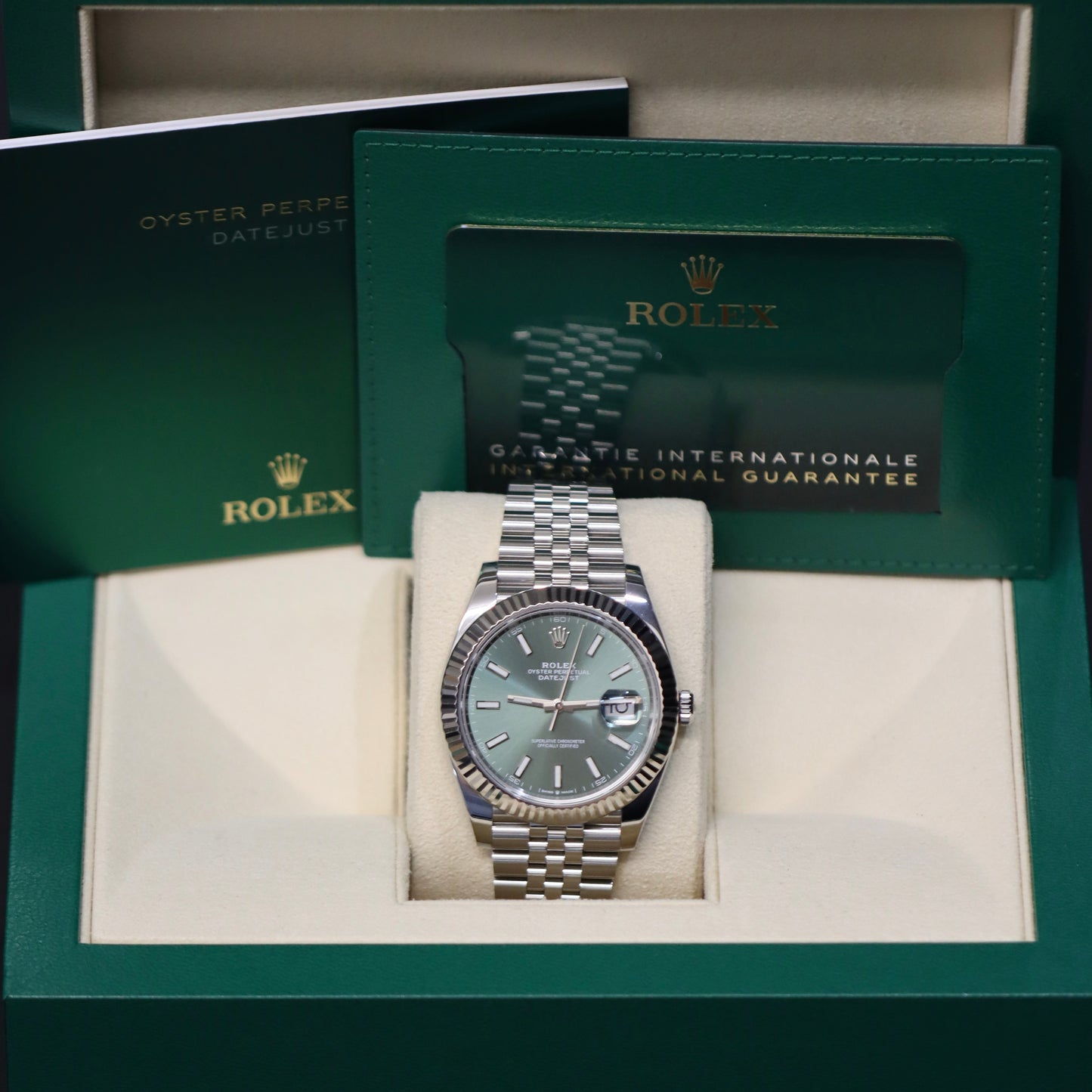 Rolex Datejust 41MM - Mint Green - B&P - Full Set - 126334