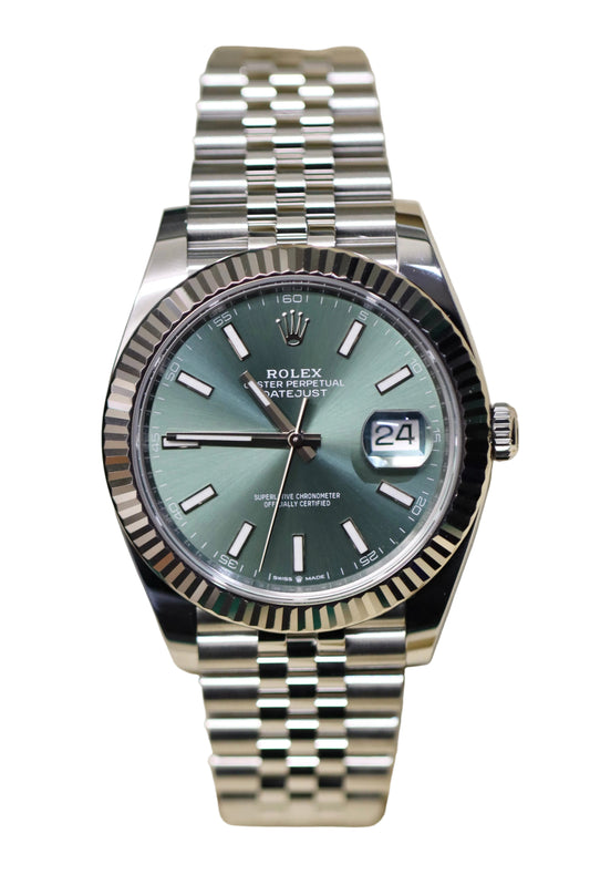 2025 Rolex Datejust 41MM - Mint Green - Fluted Jubilee