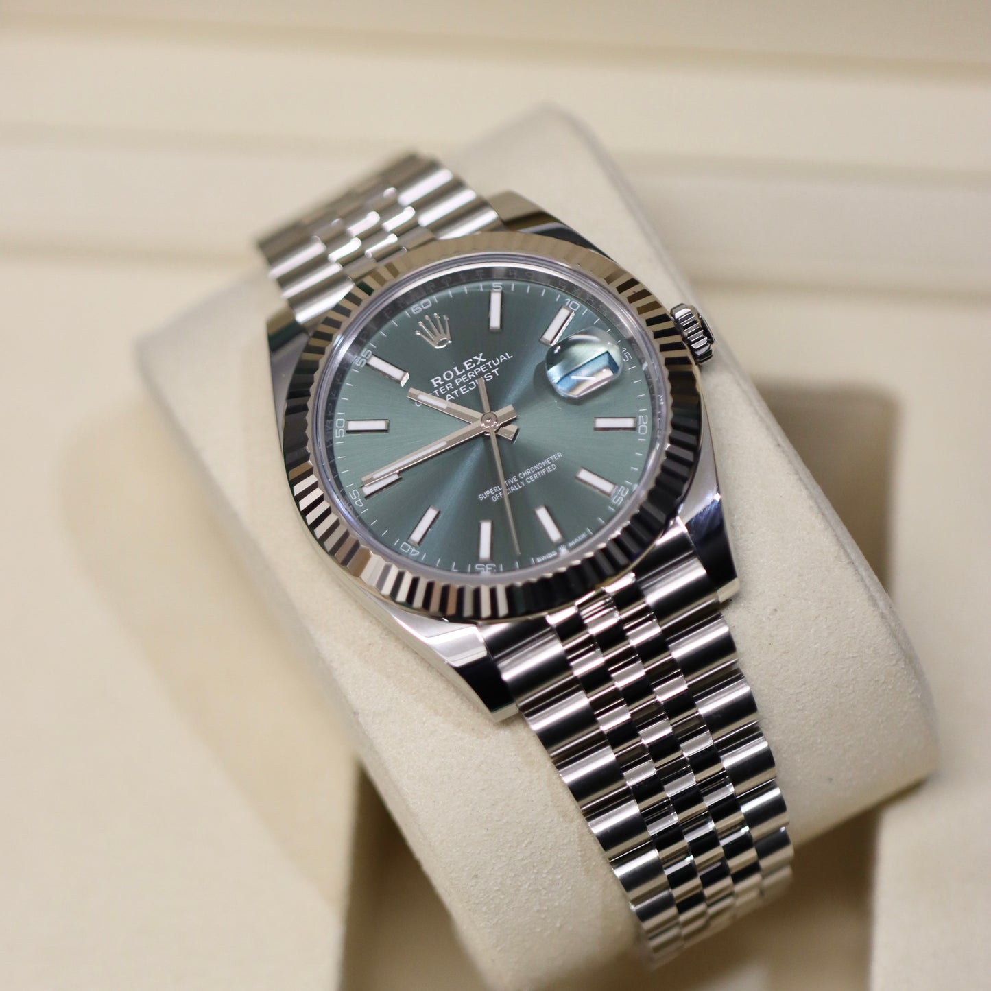 2025 Rolex Datejust 41MM - Mint Green - Fluted Jubilee