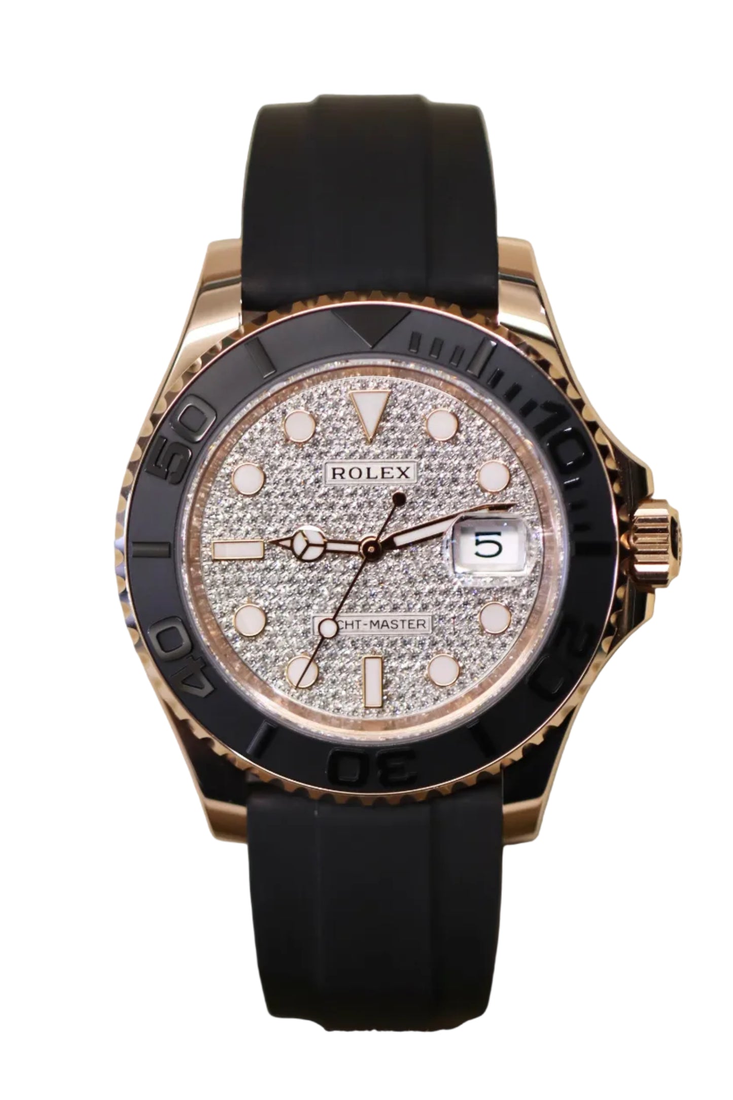Discontinued - 2024 Rolex Yacht-Master 126655 - Factory Pave Diamond Dial