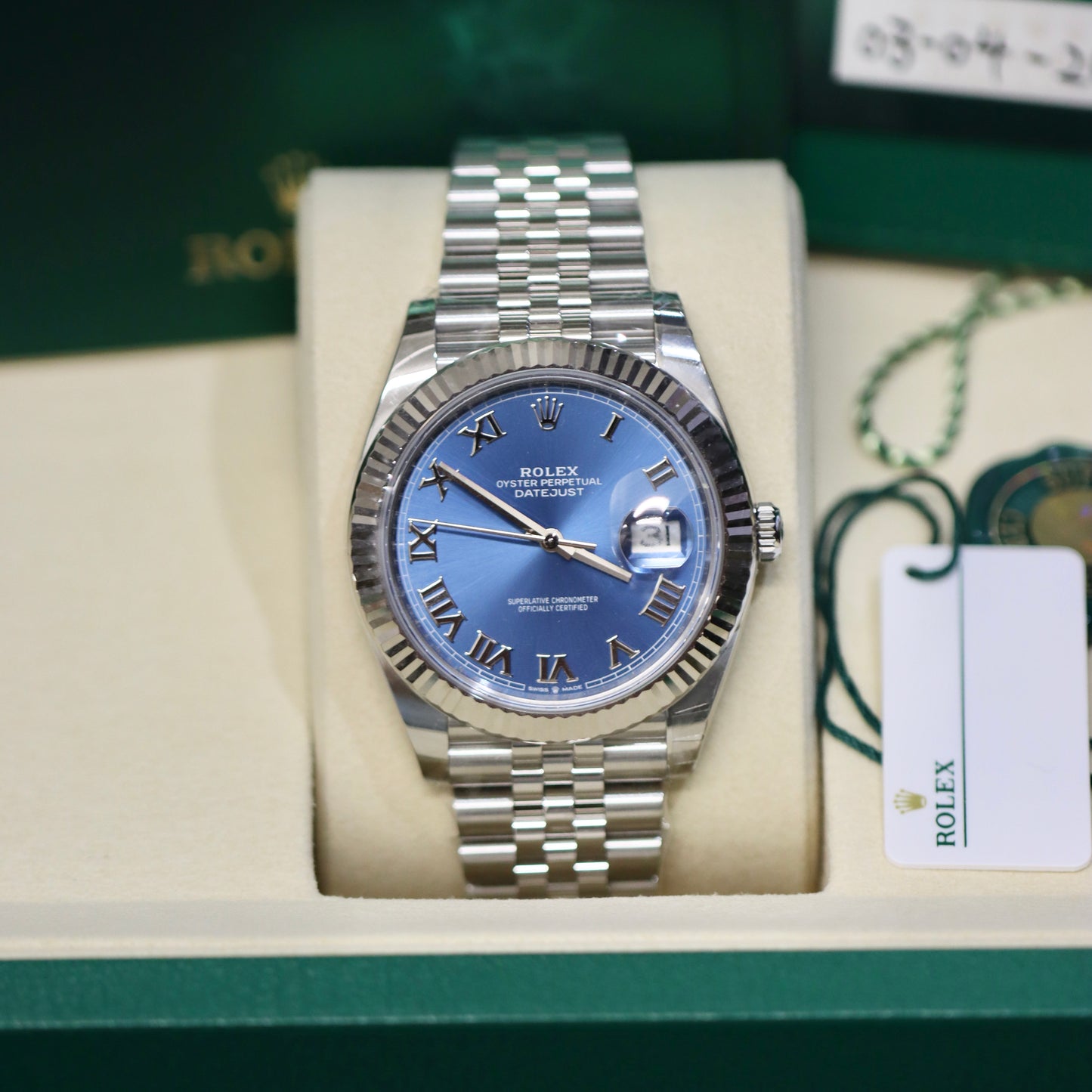 2026 Rolex Datejust 41MM - Azzuro Blue - Jubilee - Stickered - B&P