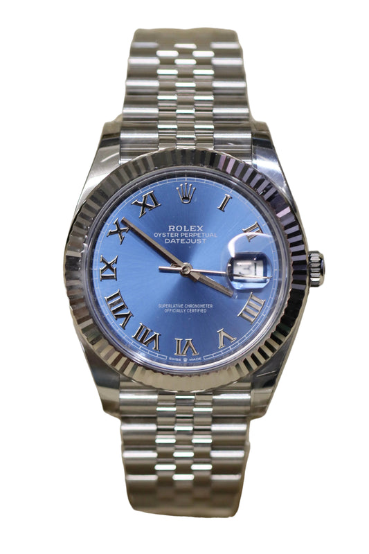 2026 Rolex Datejust 41MM - Azzuro Blue - Jubilee - Stickered - B&P