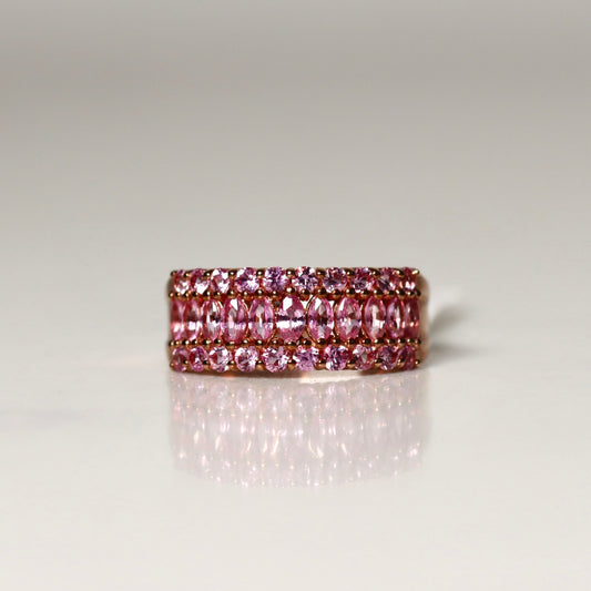 9ct Rose Gold Pink Sapphire Dress Ring