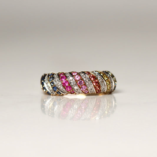 9ct Yellow Gold Sapphire Dress Ring