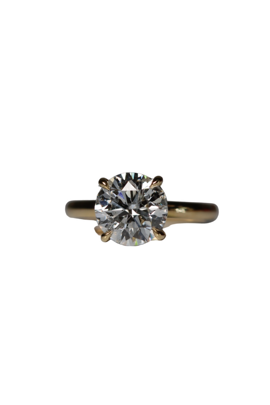 Round Brilliant Solitaire Engagment Ring - 3.05ct